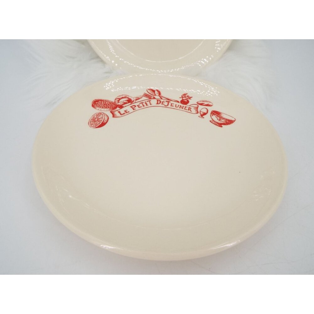 Pair of Le Comptoir De Famille France Le Petit De'Jeuner Plates 8-1/4" - Picture 4 of 6
